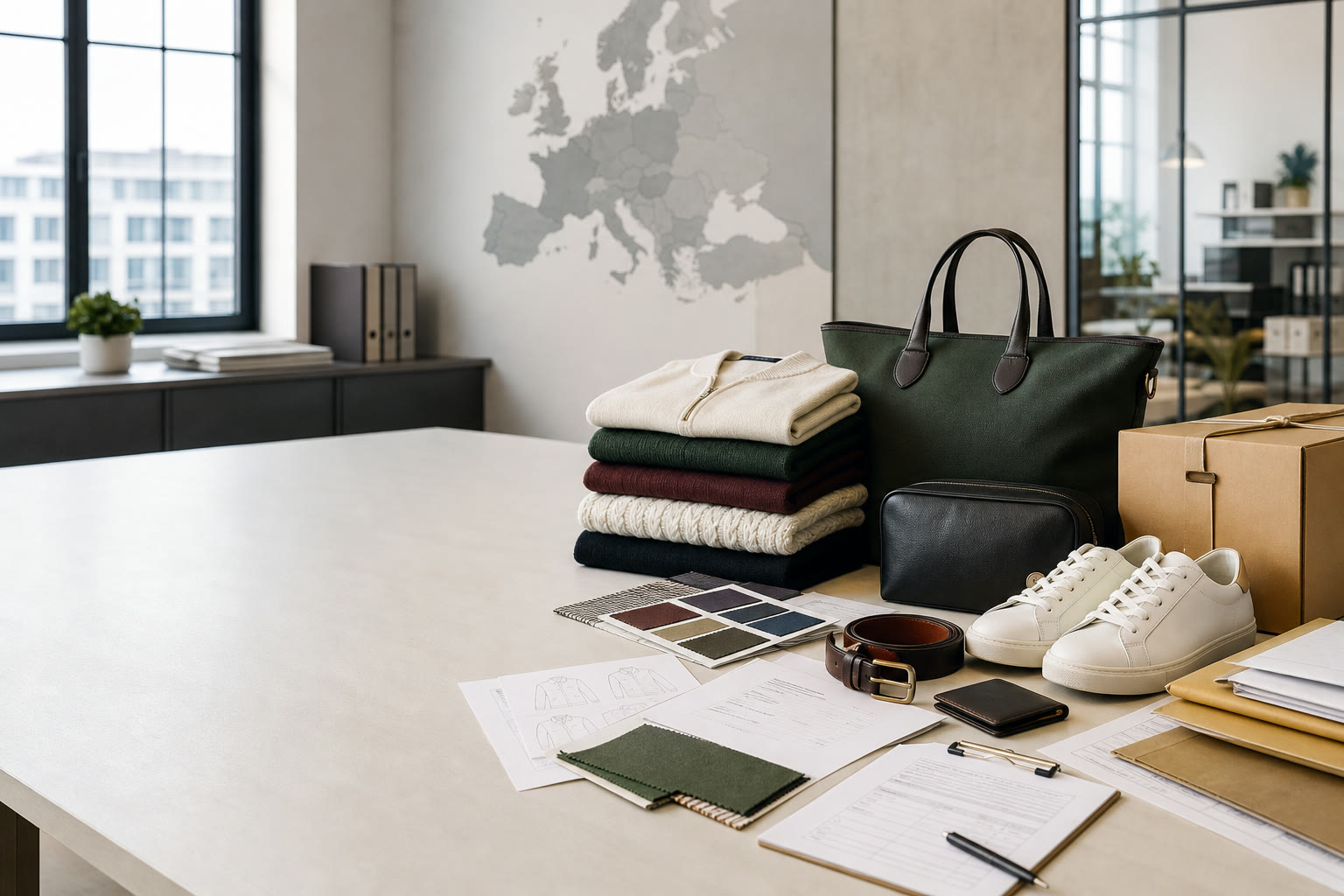 Fashion products, wholesale packaging, product samples and supply-chain documents